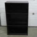 Black 30 x 48 in. Tall 3 Shelf Book Case w Adjustable Shelves